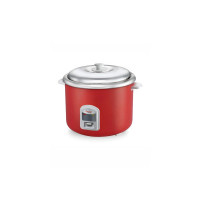 PrestigeDelight Cute Red Aluminium 230W Electric Rice Cooker With Fit Lid 2.8L