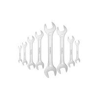 Buildskill ST8DOE Double Open End Wrench/Spanner Set Made With Forged & Heat Treated Carbon Steel, Chrome Coated, Long Pattern Design, Sizes : 6x7,8x9,10x11,12x13,14x15,16x17,18x19,20x22mm (Pack of 8)
