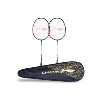 LI-NING XP 998 Badminton Racket Pack of 2 + 1 Full Cover (Charcoal, Red) Multicolor Strung Badminton Racquet  (Pack of: 3, 95 g)