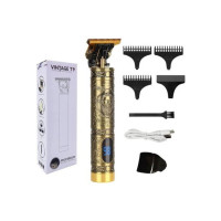 Riyerdee T9 beard trimmer Trimmer 90 min Runtime 4 Length Settings  (Gold)