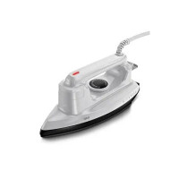 GM G-Cruise Dry Iron with Thermostat Control - Quick and Easy Wrinkle Removal for Clothes, Linens, and Other Fabrics | 1000 Watt Dry Iron With Dual Layer German Technology Non-Stick Coating - White