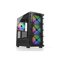 Ant Esports ICE-5000 RGB Mid- Tower Computer Case/Gaming Cabinet - Black | Supports E-ATX, ATX, Micro-ATX, Mini-ITX | Pre-Installed 3 x 120mm ARGB Fans in Front [ Apply 40% coupon]