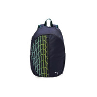 Puma Unisex-Adult Typography Backpack, Black-Electric Lime-Electric Peppermint (9103601)