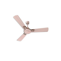 Polycab Eleganz Plus 1200mm 1 Star Ceiling Fan For Home | Embossed Floral 3D Design, Broad Blade For High Speed & Air Delivery | 100% Copper Winding Motor | 3 Years Warranty【Rose Gold】