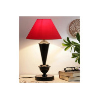 tu casa Metal-Iron Table Lamp with Holder, Red