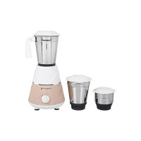 Faber Marvel 500W Blender Mixer Grinder, || Low-Noise, Up to 18000 RPM Speed || 3 SS Steel Jars for Wet, Dry Or Chutney Grinding ||1 year Comprehensive Warranty (FMG MARVEL 500W 3J PW) Peach White
