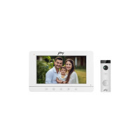 Godrej Security Solutions Solus 7” Video Door Phone| Attractive 7" TFT Screen Display |120° Wide Angle View |Coloured Night View|Rain Cover&Bracket Included|EM Lock Support for Door Locking/Unlocking