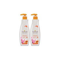 Santoor Perfumed Body Lotion with Sandalwood & Sakura Extracts for Skin Whitening & UV Protection| Deep Moisturization & Sunburn Reduction| Non-Greasy Lotion For Normal Skin| 250ml, Pack of 2