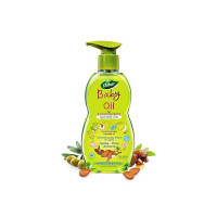 Dabur Baby Oil: Non - Sticky Baby Massage Oil with No Harmful Chemicals |Contains Jojoba , Olives & Almonds | Hypoallergenic & Dermatologically Tested with No Paraben & Phthalates - 500 ml
