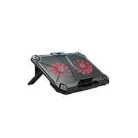 Cosmic Byte Comet Laptop Cooling Pad, Dual 140 mm Fans, LED Lights, Fan Speed Adjustment, USB Ports, Support Upto 17" Laptops (Red) [Apply 40% Coupon]