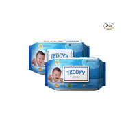 TEDDYY Baby Wet Wipes With Lid 72s Pack of 2