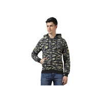 Urbano Fashion Men's Cotton Camouflage Printed Hooded Neck Sweatshirt [coupon]