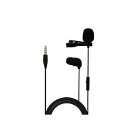 JBL Commercial CSLM30 Auxiliary Omnidirectional Lavalier Microphone with Earphone for Calls, Conferences and Monitoring