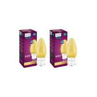 Philips LED Deco Yellow 0.5W Glass Candle (Pack of 2)