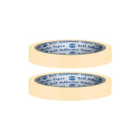 VCR Masking Tape - 20 Meters in Length 12mm / 0.5" Width - 2 Rolls Per Pack - Easy Tear Tape, Best for Carpenter, Labelling, Painting and leaves no residue after a peel.