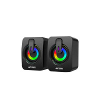 Ant Esports GS170 Gaming Speaker for PC, Stereo 2.0 USB Powered Desktop Speaker with 3.5 mm Aux-in, in-line Volume Control, RGB LED Lights Mini Multimedia Speakers for PC, Laptop, Tablet, Cellphone