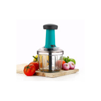 GOPI Food Chopper 900ml, Steel Large Manual Hand-Press Vegetable Chopper Mixer Cutter to Cut Onion, Salad, Tomato, Potato (Pack of 1) 900ml [coupon]