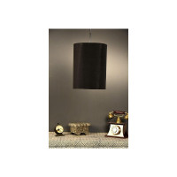 Tu Casa HG-31 blk cylendrical Fabric pendent Light Poly Cotton Holder Type e-27 Size 12x9x32-(Bulb not Included)(Corded Electric)