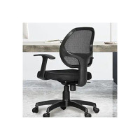 Da URBAN® Airex Mid-Back Revolving Mesh Ergonomic Chair for Home & Office with Tilt Lock Mechanism, Armrest & High Comfort Seating (Black) [Apply  ₹900  Coupon]